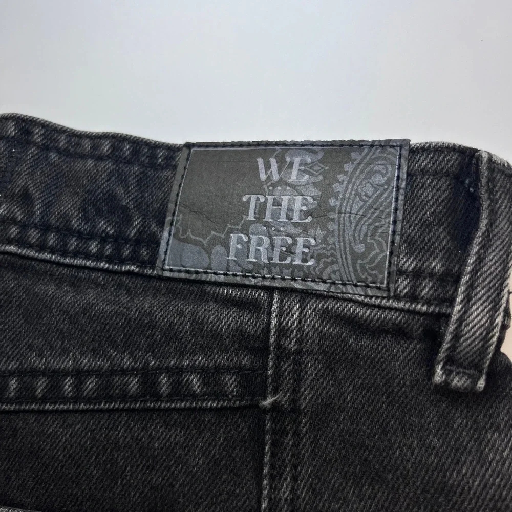 We The Free Xena Slim Straight Jeans Size 27 Black High Rise Straight‎ Leg